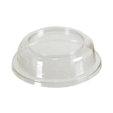 Plastlåg klart Ø95x25 mm højt PS til dessertbæger på fod - 12 ps x 50 stk/krt