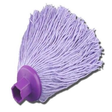 Mopgarn/Rundmoppe Mini Mery Micro 175g Microfiber m. Sekskantet gevind Lilla Våd - 1 Stk