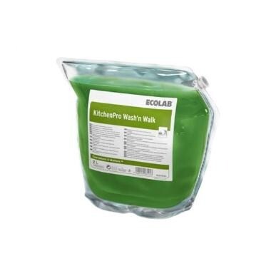 Universalrengøring Gulv KitchenPro Wash'n Walk Højkoncentreret m/Enzym Grøn - 2 fl x 2 ltr/krt