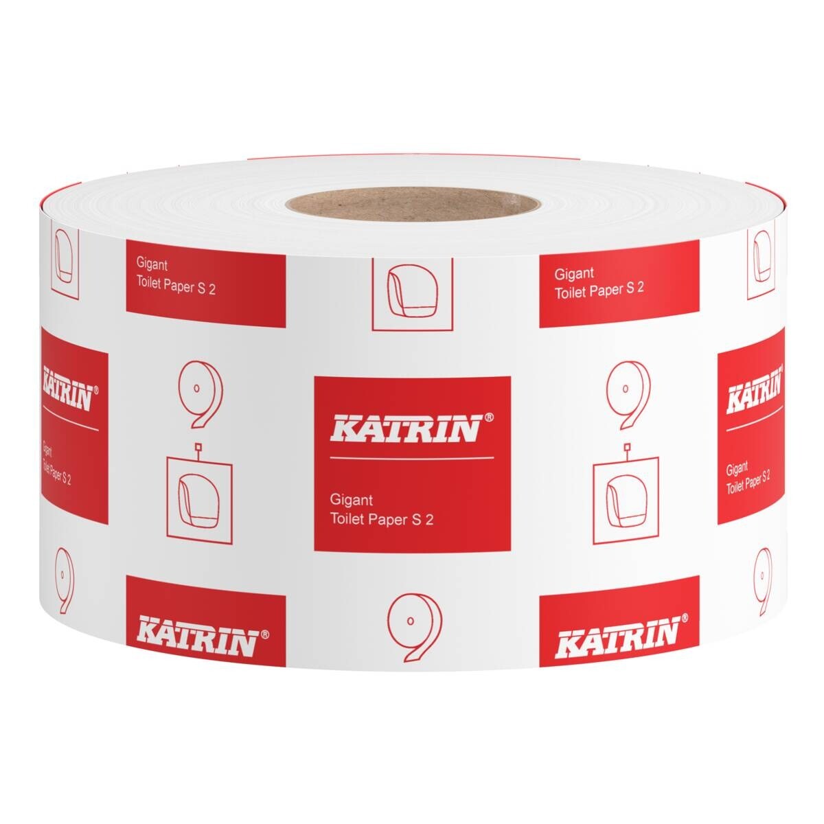 Toiletpapir, Katrin 106101, 2 lags, Classic, Gigant S, 200 meter - 12 ruller