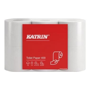 Toiletpapir - Katrin - 2-lags - 48 m - Hvid - Svanemærket - 7 pakker x 6 ruller