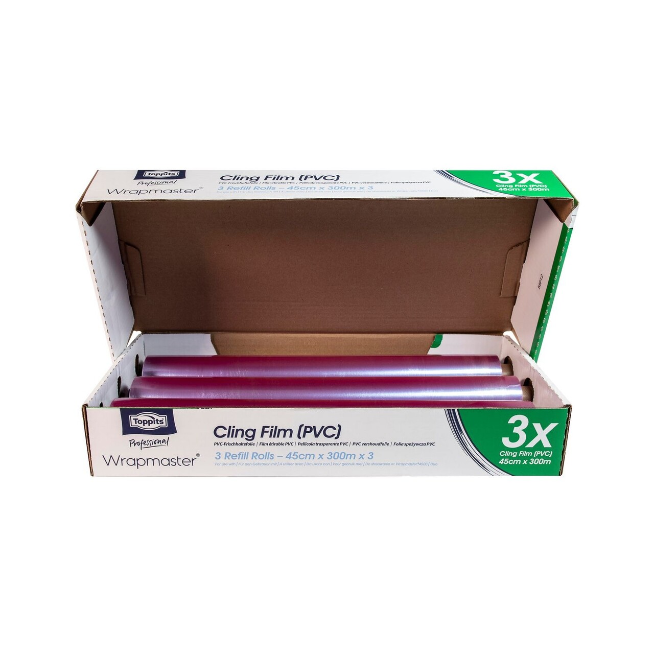 Film Uperforeret Wrapmaster B45cmxL300m 7my PVC Rosa - 3 rl/krt