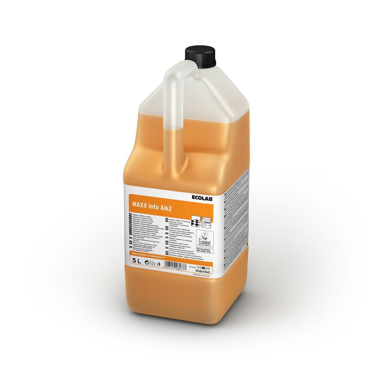 Sanitetsrengøring MAXX Into Alk2 Højkoncentrat med Farve/Parfume 5 ltr - 2 dnk x 5 ltr/krt