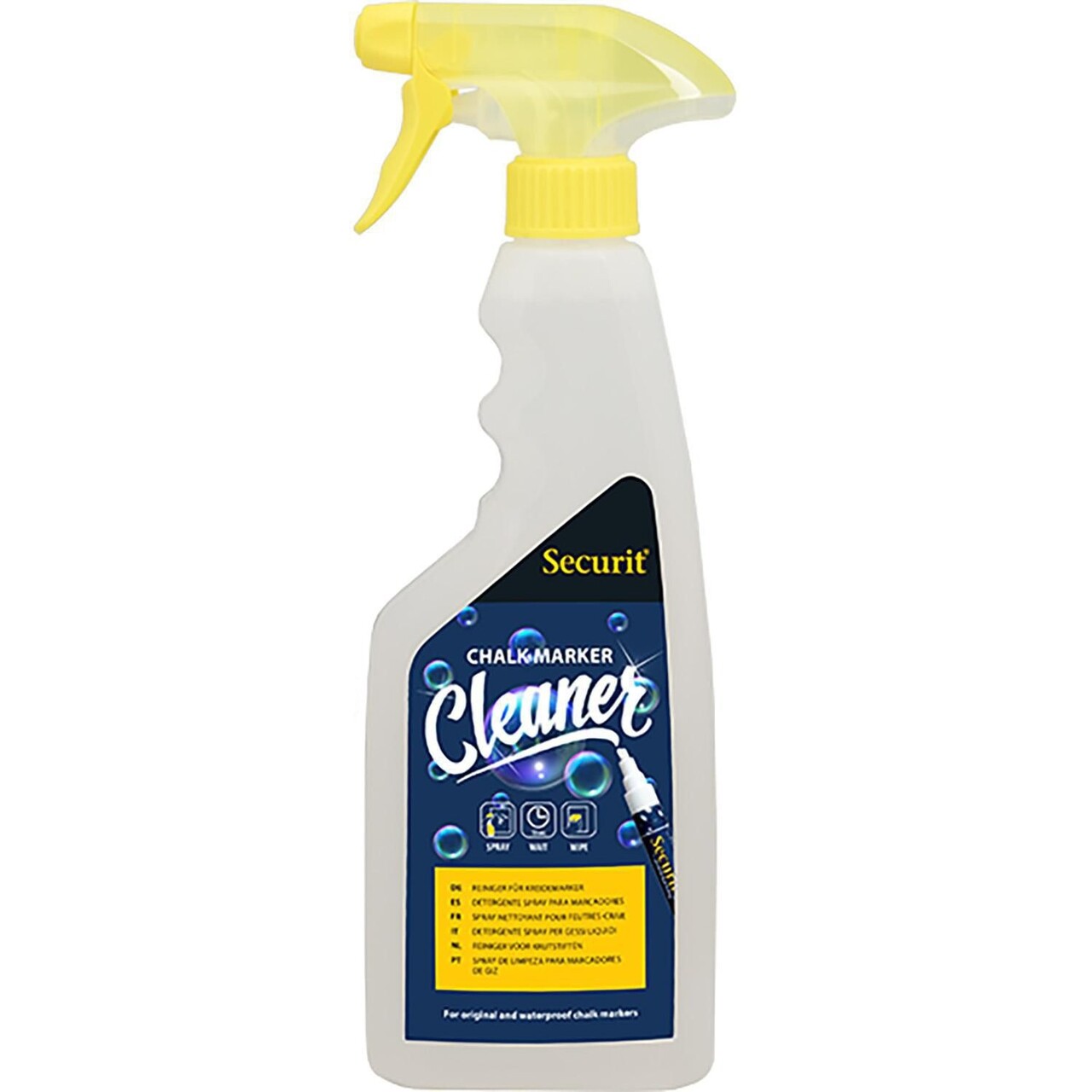 Tavlerens Securit Chalk Marker Cleaner 500ml til tuschpenne/kridtmarkører - 500 ml/stk