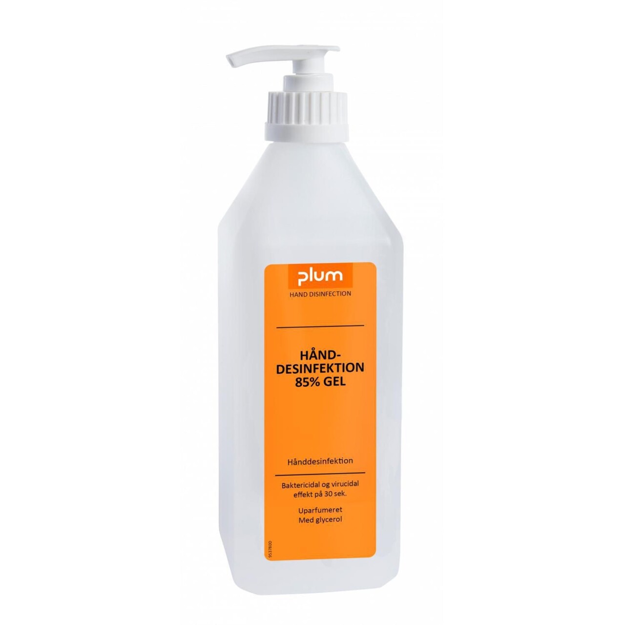 Hånddesinfektion gel Plum 85% ethanol i pumpeflaske 600 ml - 15 fl x 600 ml/krt