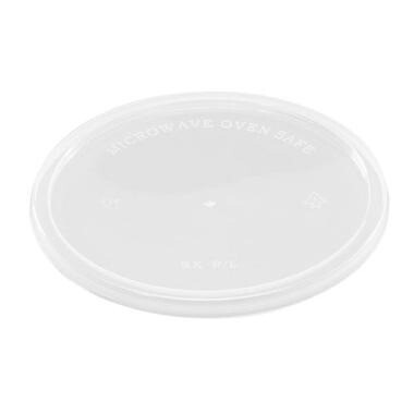 Plastlåg Ø120 mm Rund Klar pp - 10 ps x 50 stk/krt