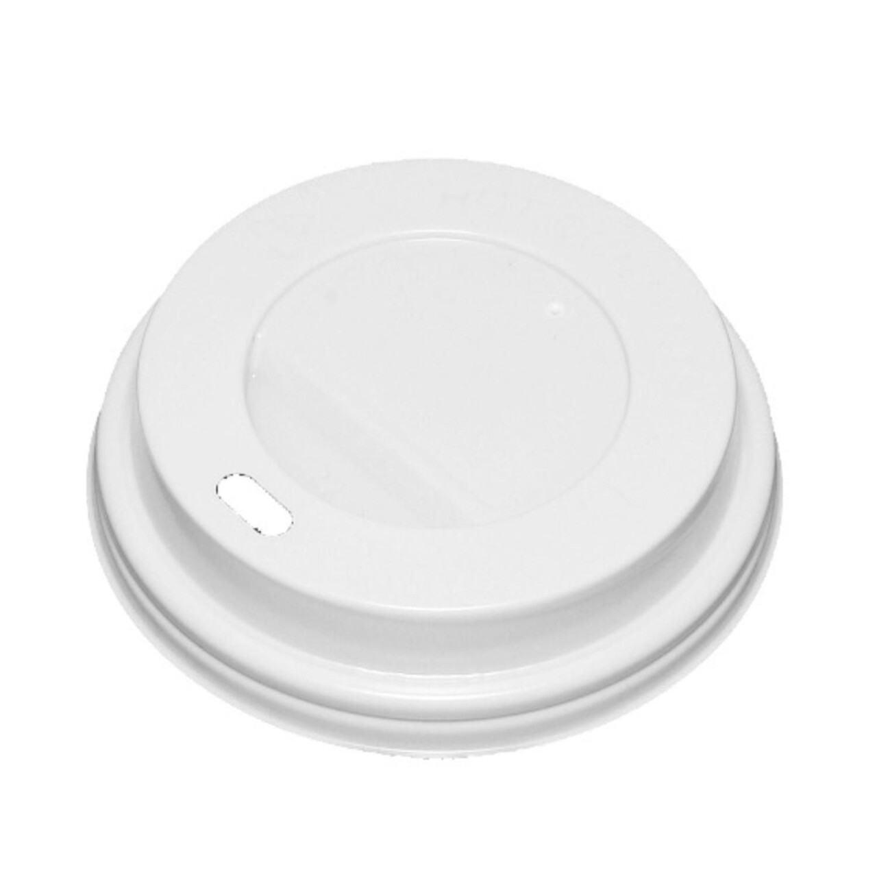 Drikkelåg PS Plast Ø80xH20mm Til Kaffebæger Hvid Catersource - 10 ps x 100 stk/krt
