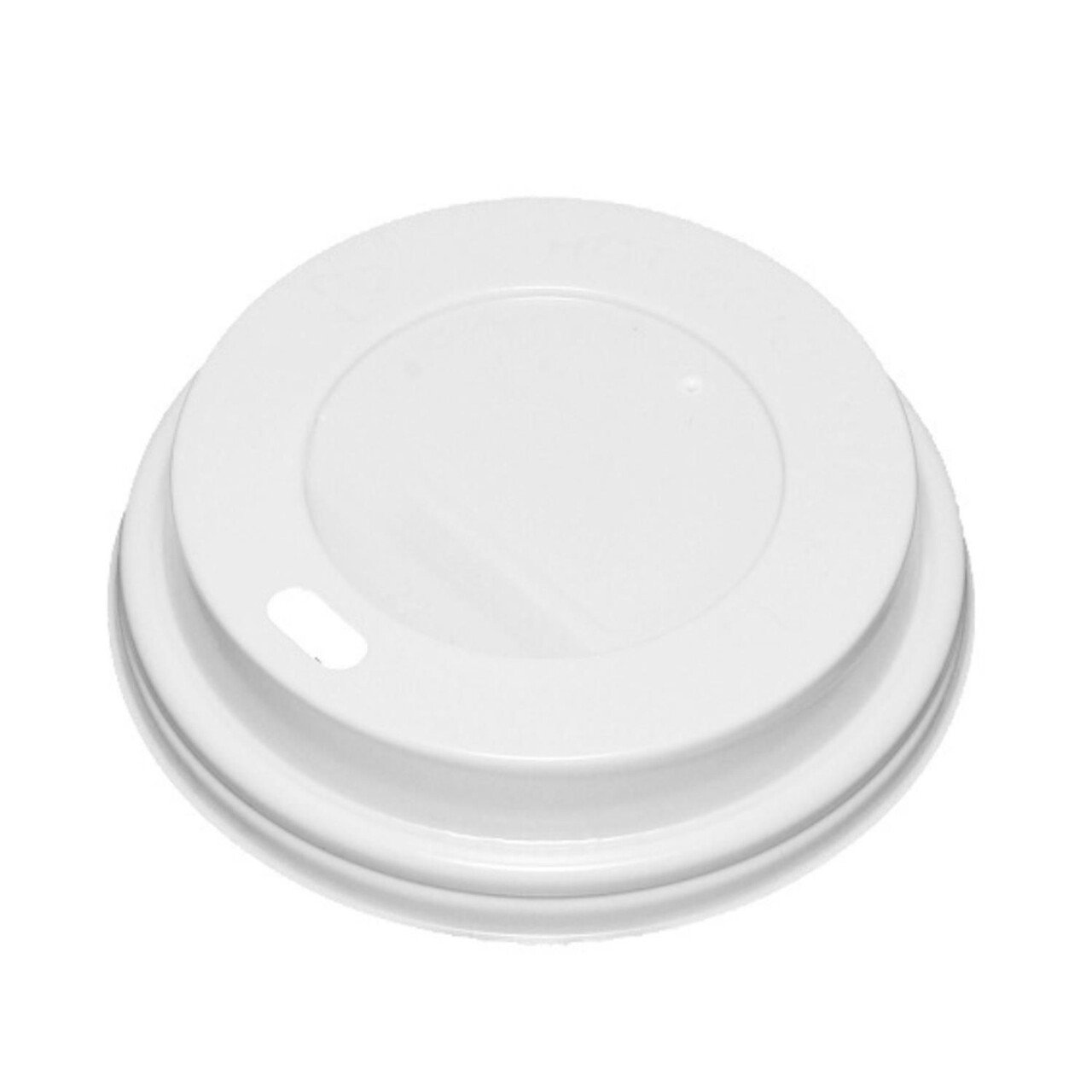 Drikkelåg Plast Ø90xH20mm Til Kaffebæger Hvid Catersource - 10 ps x 100 stk/krt