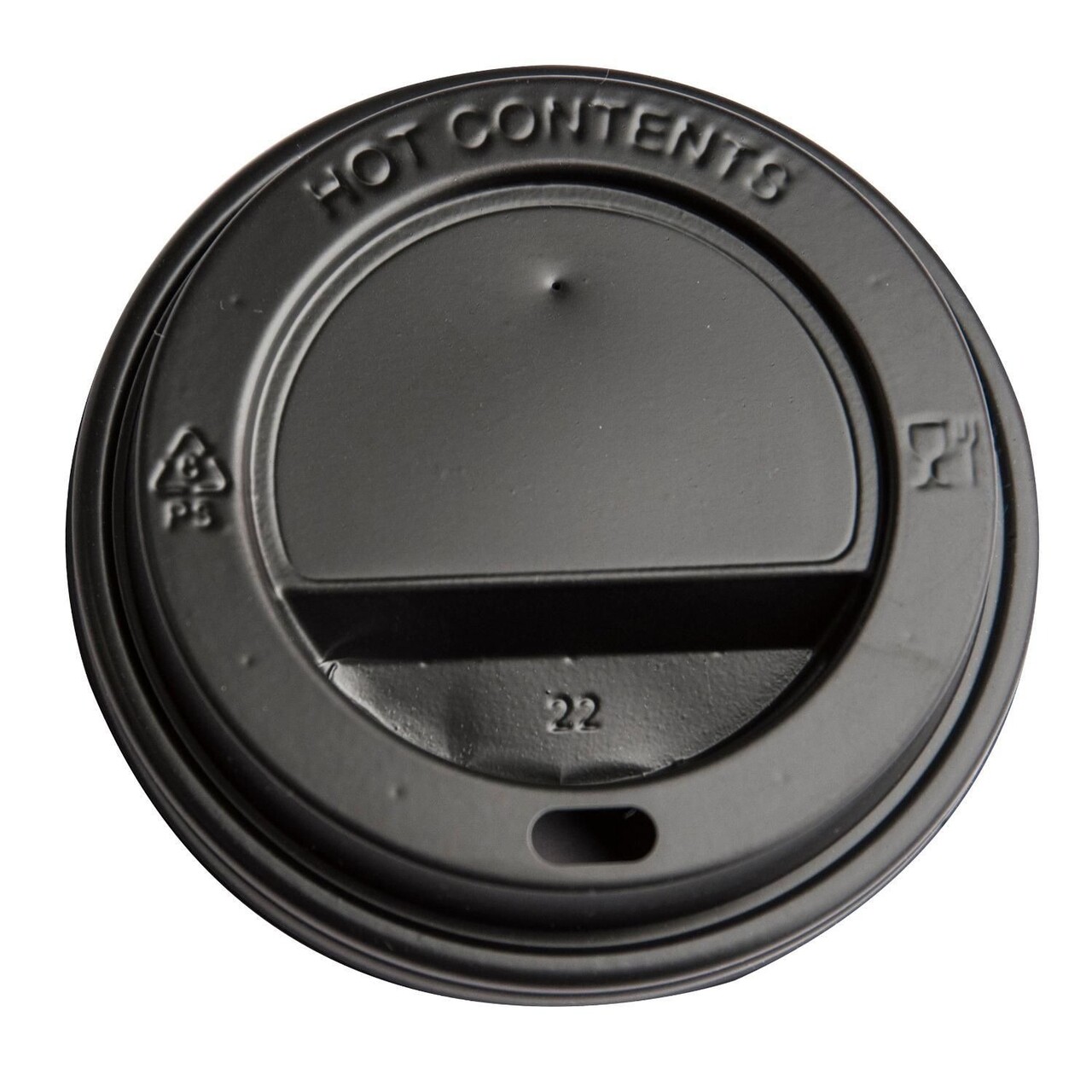 Drikkelåg Plast Ø90xH20mm Til Kaffebæger Sort Catersource - 10 ps x 100 stk/krt