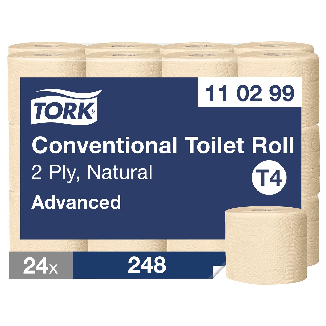 Toilet papir Tork advanced 110299 brun natur T4 24 rle
