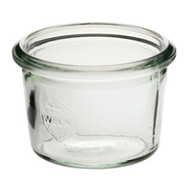 Patentglas Weck 80 ml Ø6.8x4.65 cm uden Låg Glas
