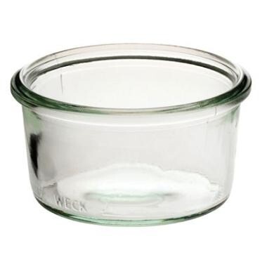 Patentglas Weck 165 ml Ø8.8x4.65 cm uden Låg Glas