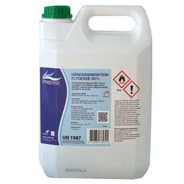Hånddesinfektion Flydende Pristine 85% Ethanol med Glycerin 5 ltr - 5 Ltr/dnk