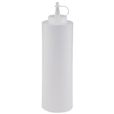 Plastflaske 700 ml Ø7x24 cm med Tud/Skruelåg Klar