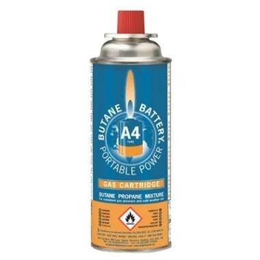 Gasdåse 220gr/400 ml til Gasbrænder 112373 og 125697 - 4 stk/pk