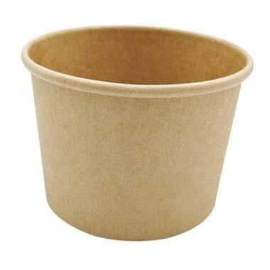 Papbæger Soup-To-Go 35 cl 12 oz Ø96x70 mm Plast på indersiden Brun - 20 ps x 25 stk/krt