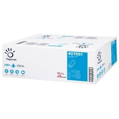 Håndklædeark Papernet Standard Z-Fold 2-lag L20.3xB24xD8cm Nyfiber Hvid - 20 pk x 130 stk/krt