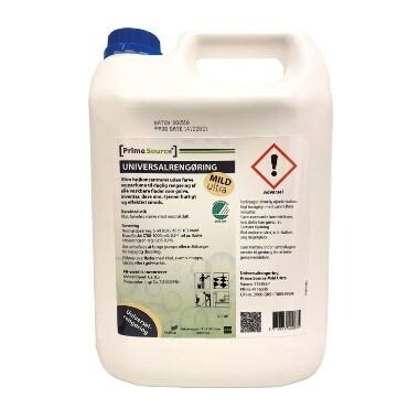 Universalrengøring, Prime Source, ULTRA Mild, Svanemærket, højkon u. Farv/Parf, 5 ltr - 3 stk