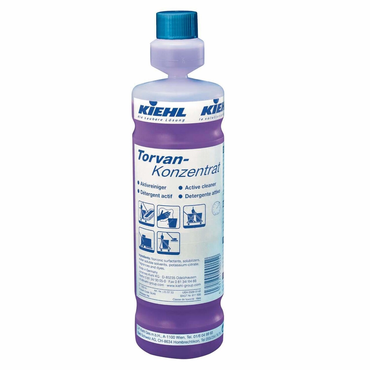 Universalrengøring Torvan koncentrat højglans med parfume 1 ltr lilla - 6 fl x 1 ltr/krt
