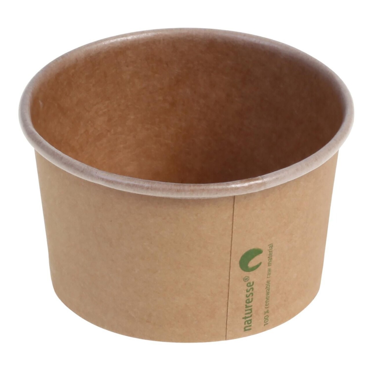 Isbæger 180 ml 5 oz Ø85x52 mm kraft pap PLA Brun - 20 ps x 50 stk/krt