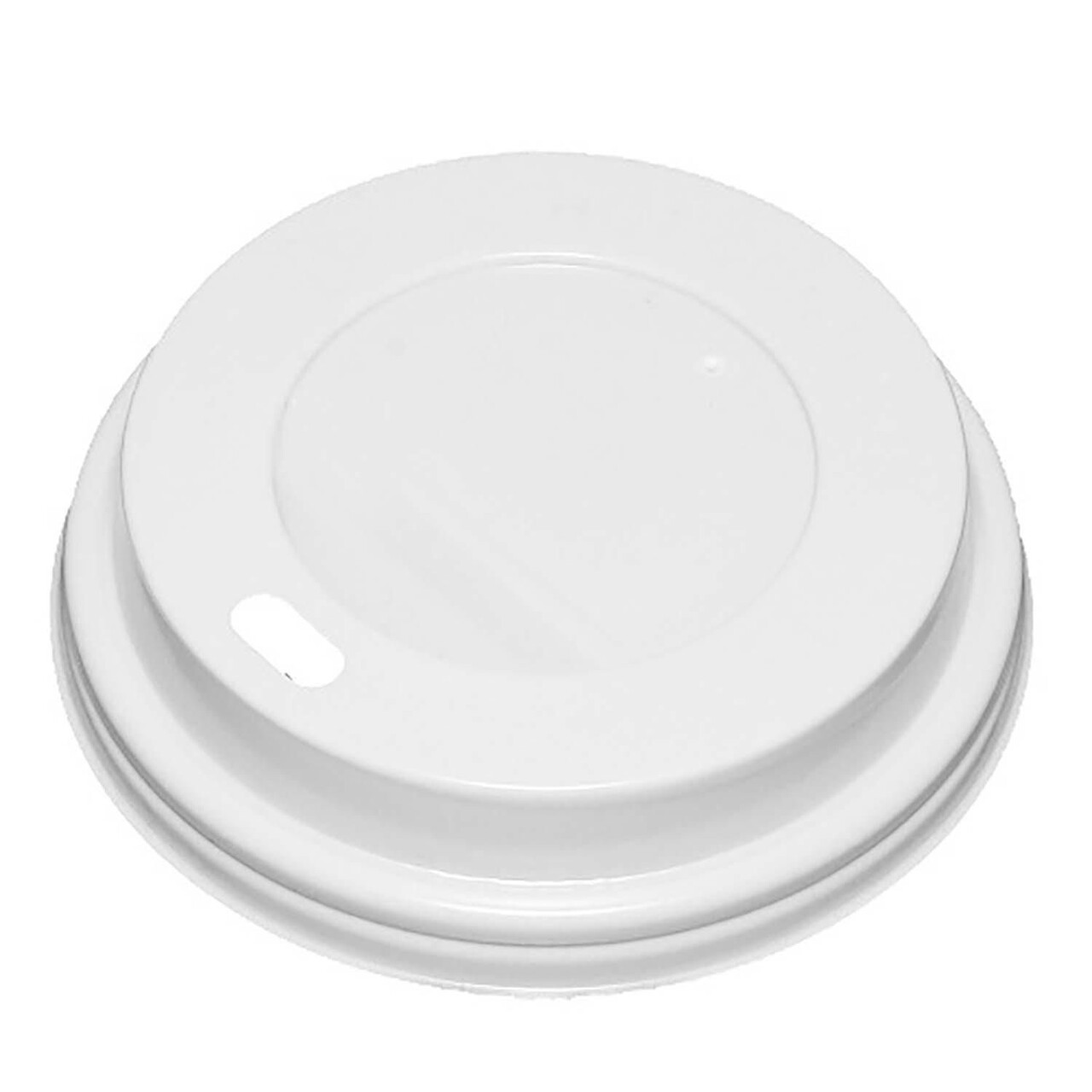 Drikkelåg CPLA Ø90xH20mm Til Kaffebæger Hvid Catersource - 10 ps x 100 stk/krt
