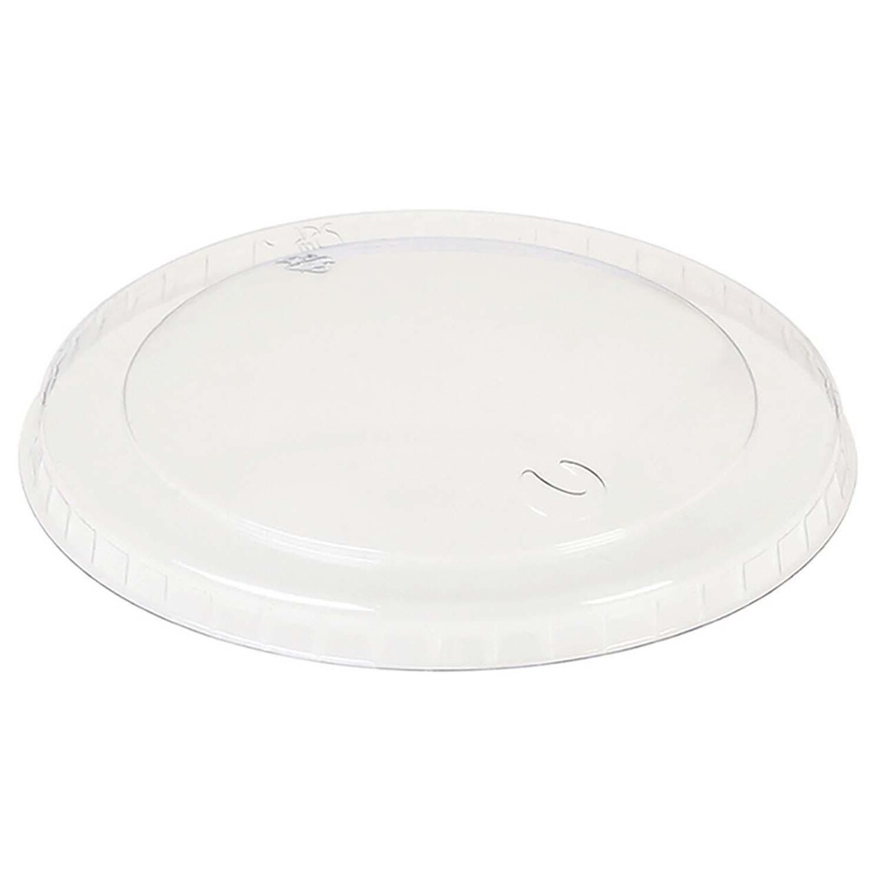Plastlåg Ø75 mm Bionedbrydelig PLA Klar til isbæger 100 ml - 20 ps x 50 stk/krt