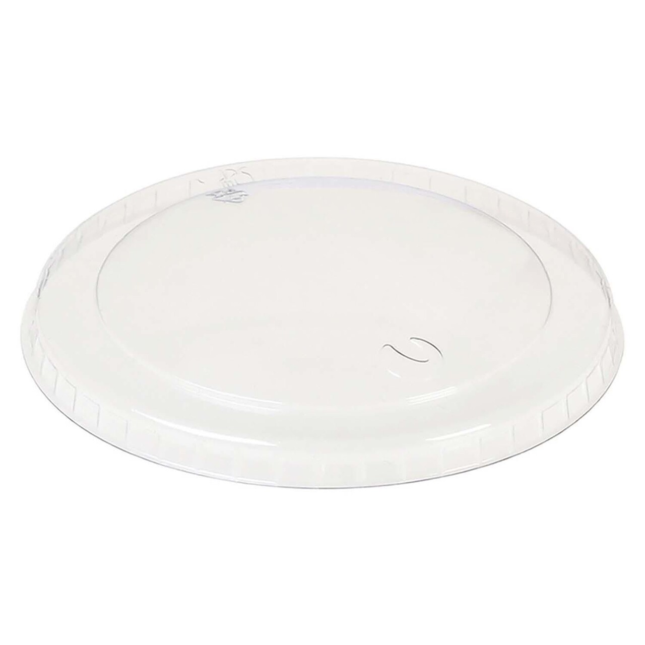 Plastlåg Ø85 mm Bionedbrydelig PLA Klar til isbæger 180 ml - 16 ps x 50 stk/krt