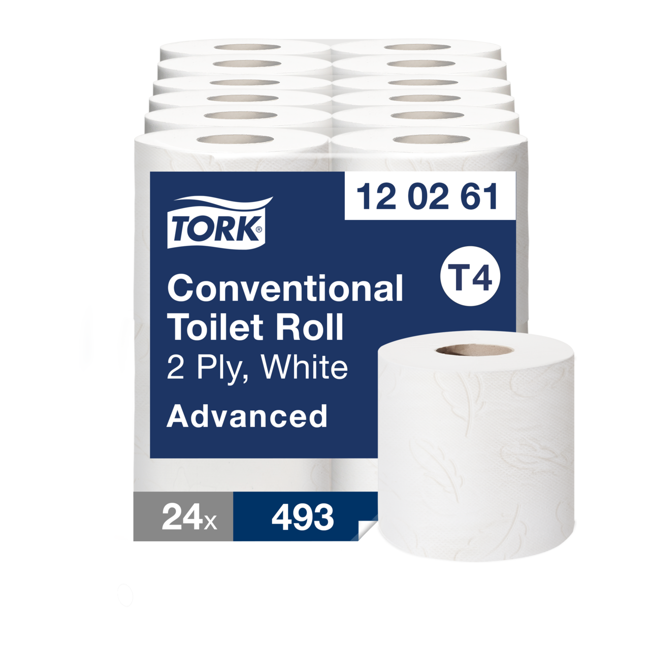Toiletpapir Tork 120261 Advanced T4 2-lags - 24 ruller