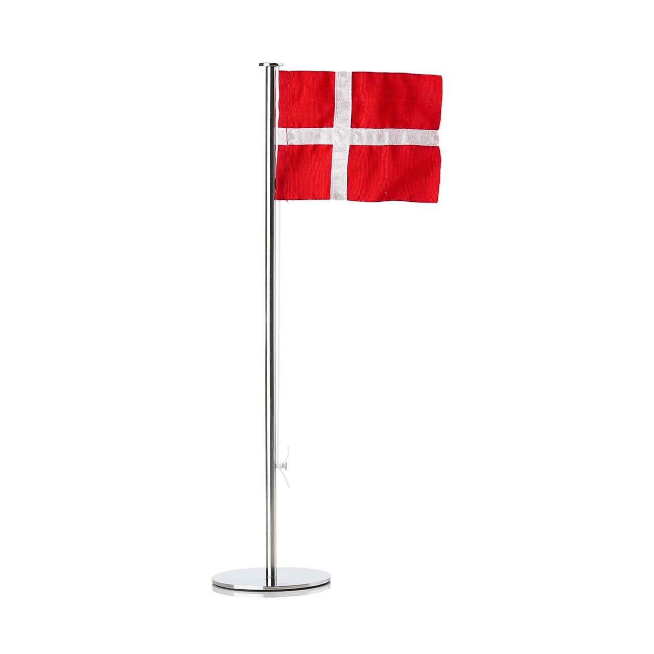 Flag Bordflag Zone Ø9x40 cm Dannebrog Rustfri Stål Blank