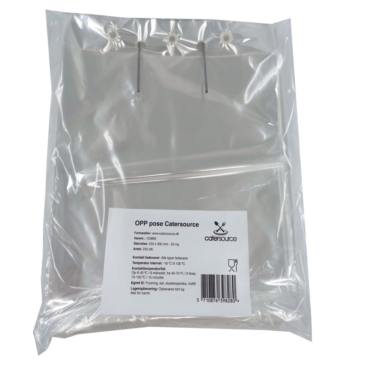 OPP pose Catersource 250x300 mm 20 my - 8 pk x 250 stk/krt