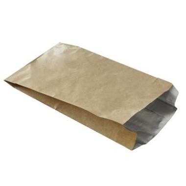 Grillpose 160x65x310+20mm kraft med aluminium Brun - 250 stk/krt