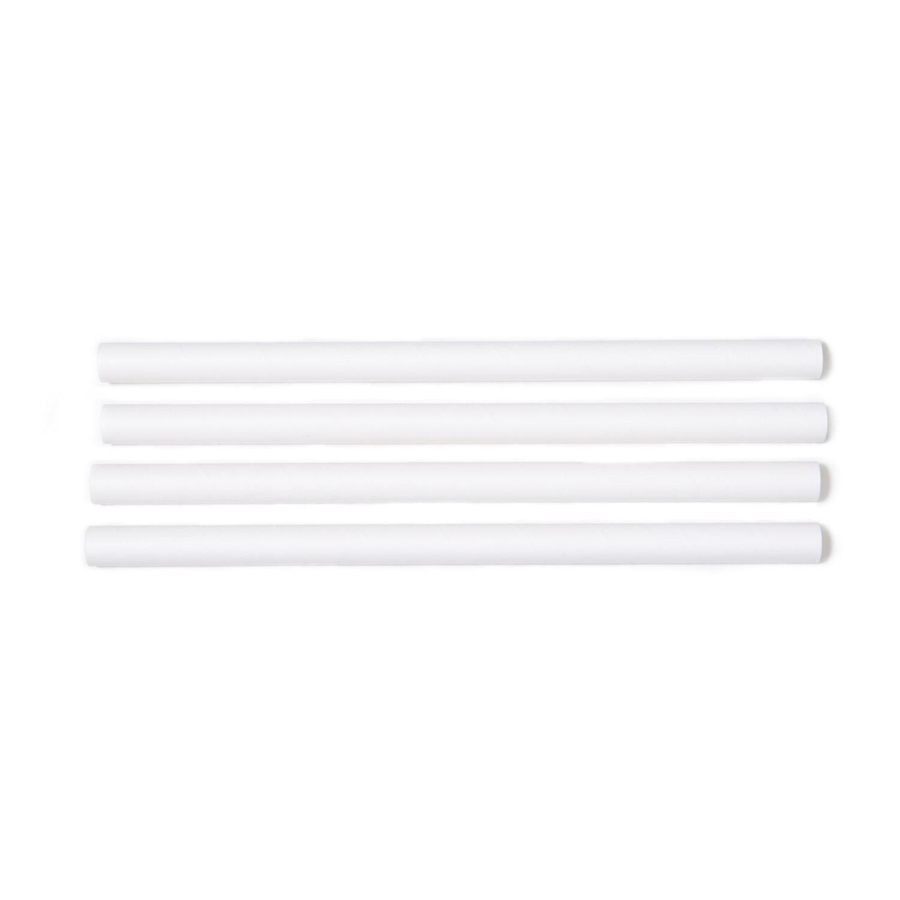 Sugerør Ø10x250 mm uden knæk Bionedbrydelig Papir Hvid - 100 stk/ps