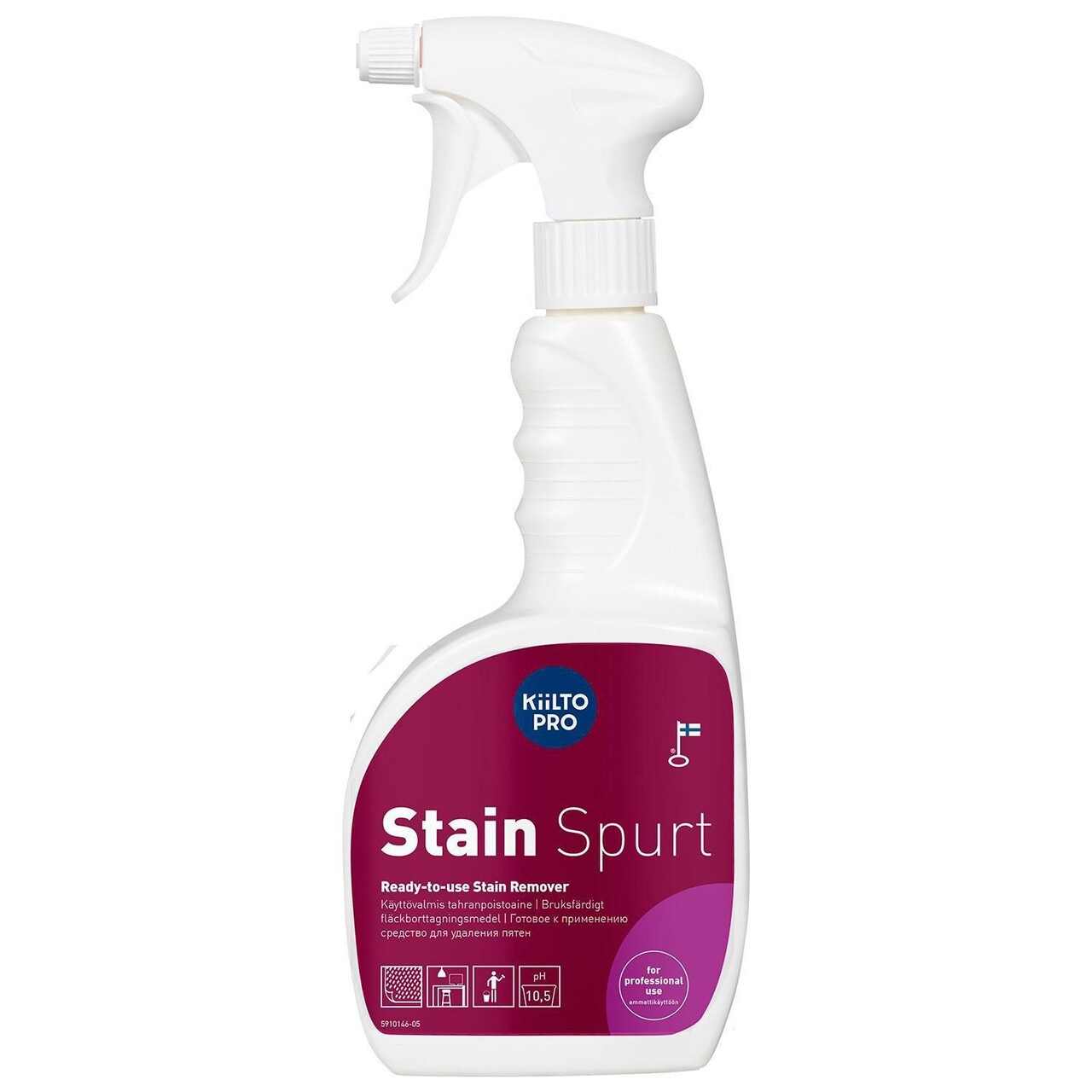 Tekstilrens pletfjerner Kiilto Stain Spurt klar-til-brug med sprayer 750 ml - 6 fl x 750 ml/krt