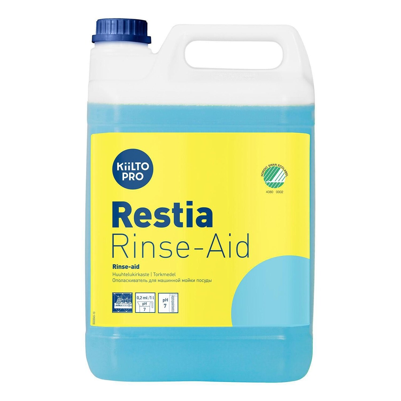 Maskinopvask Afspænding Kiilto Pro Restia Rinse-aid 5ltr Blødt/Mid. - 3 dnk x 5 ltr/krt