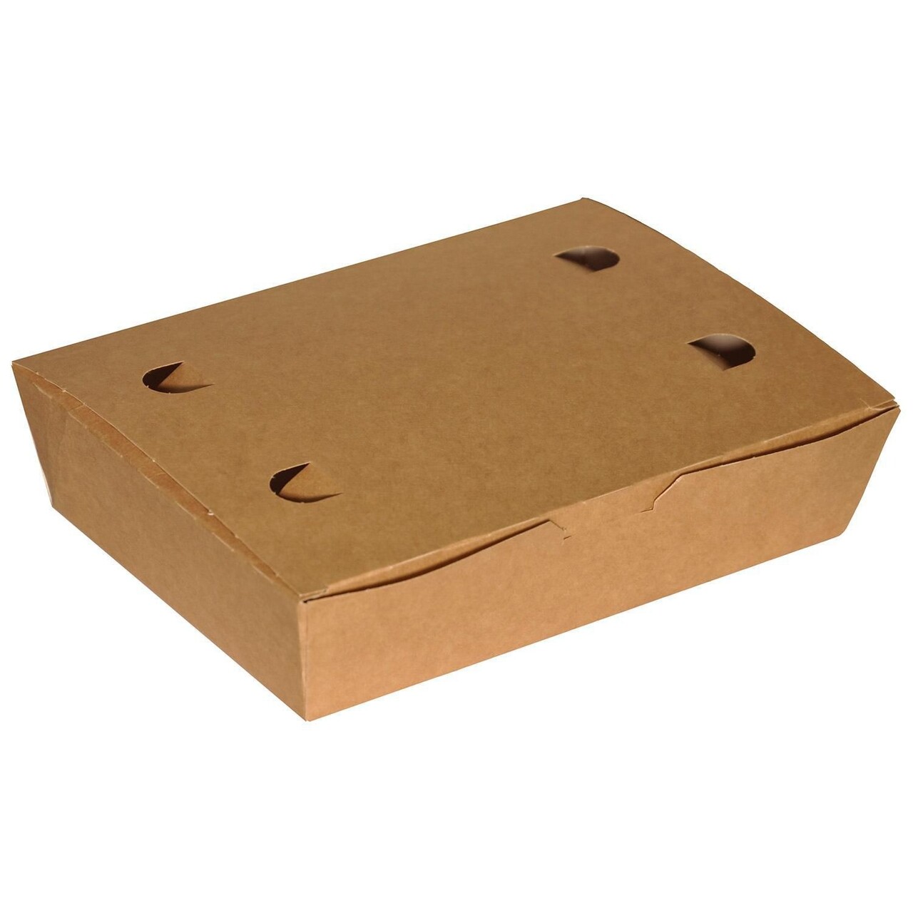 Pølseæske Stor L200xB140xH50mm Pap med låg Brun/Hvid - 2 ps x 85 stk/krt