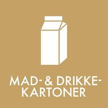 Piktogram MAD- OG DRIKKEKARTONER brun 12x12cm