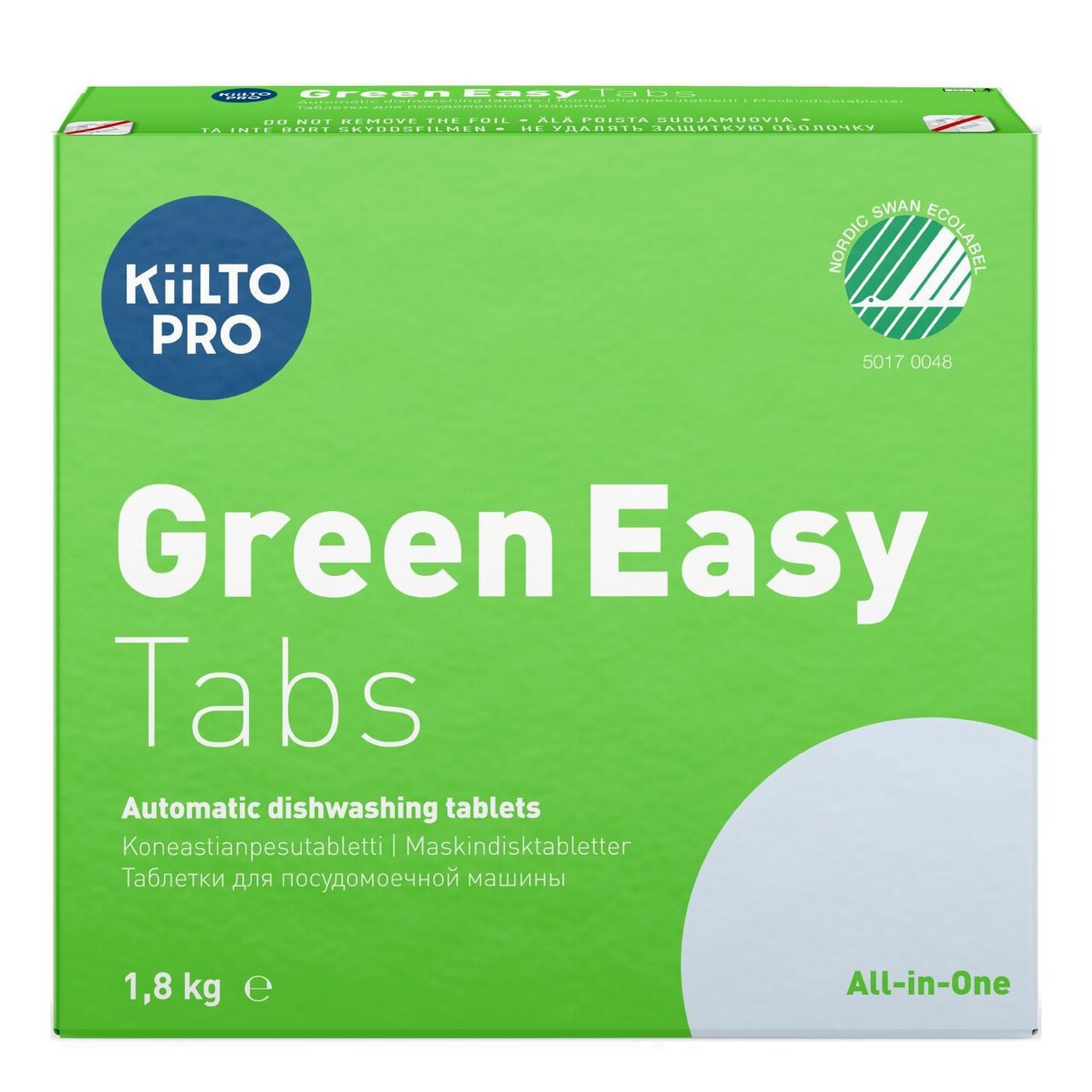 Maskinopvask Tabs Kiilto Pro Green Easy Tabs 100 stk Svanemærket Hurtigopløselig - 100 stk/pk