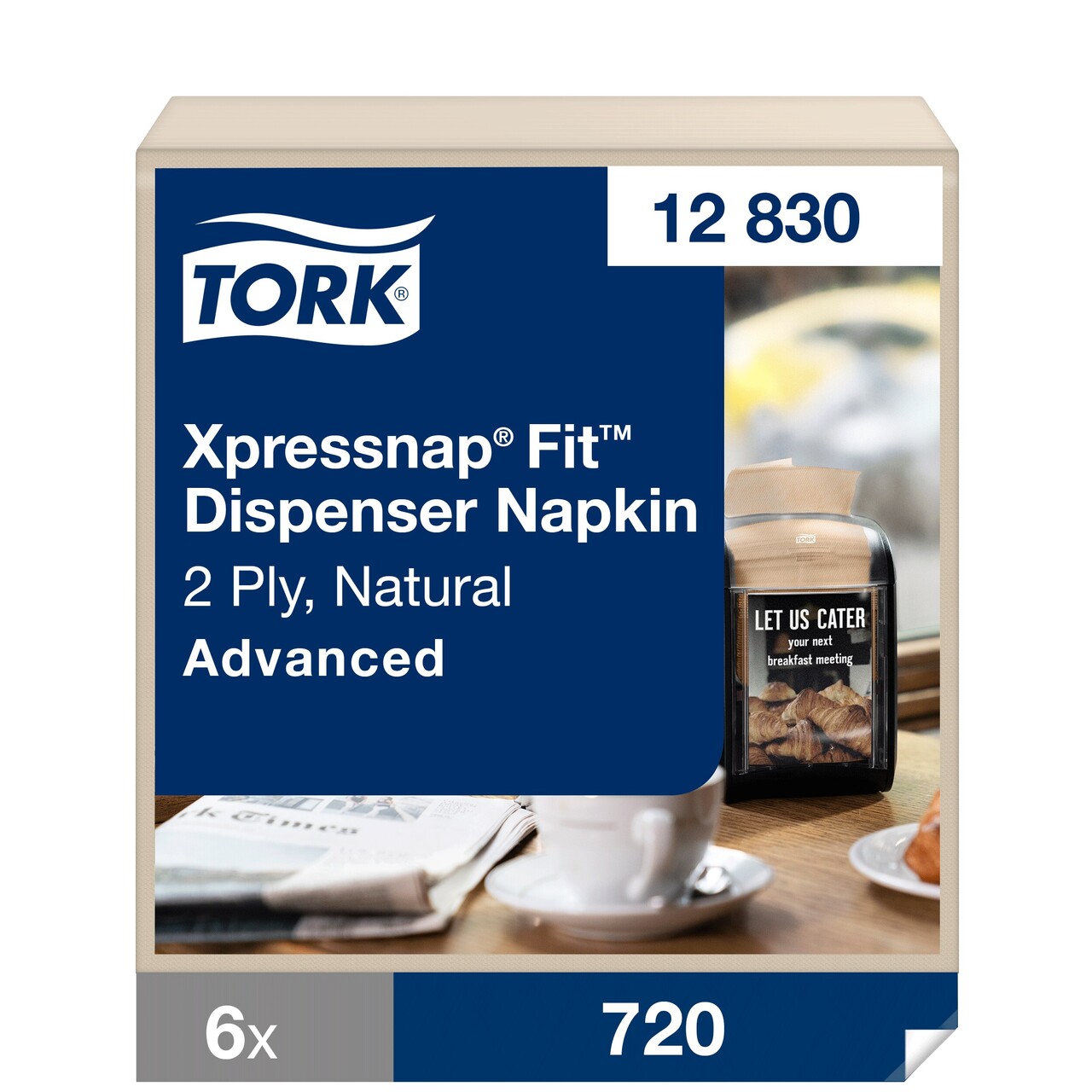 Servietter - Tork Xpressnap Fit 12830 - Natur - 2-lags - N14 - 4320 stk.