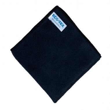 Microfiberklud Neutral Økotex 32x32 cm Sort - 10 stk/pk