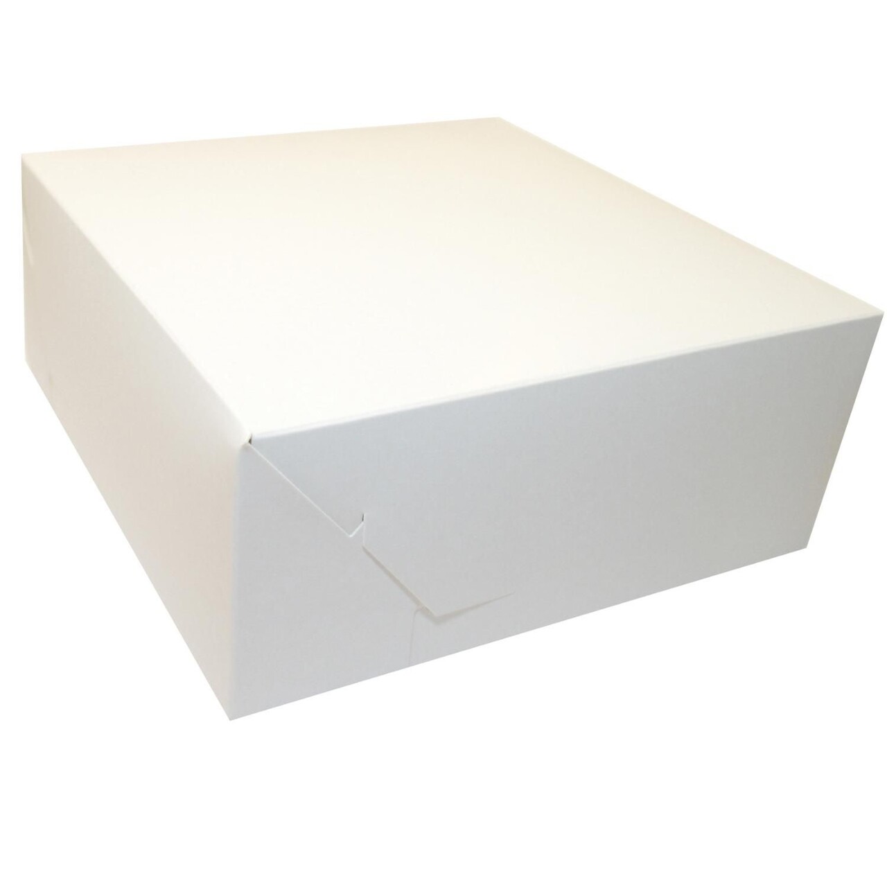 Kageæske fold selv L180xB180xH75mm pap hvid - 250 stk/krt