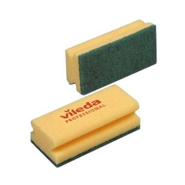 Skuresvamp Vileda High Foam 7x15cm 10stk med greb Grøn - 10 stk/pk