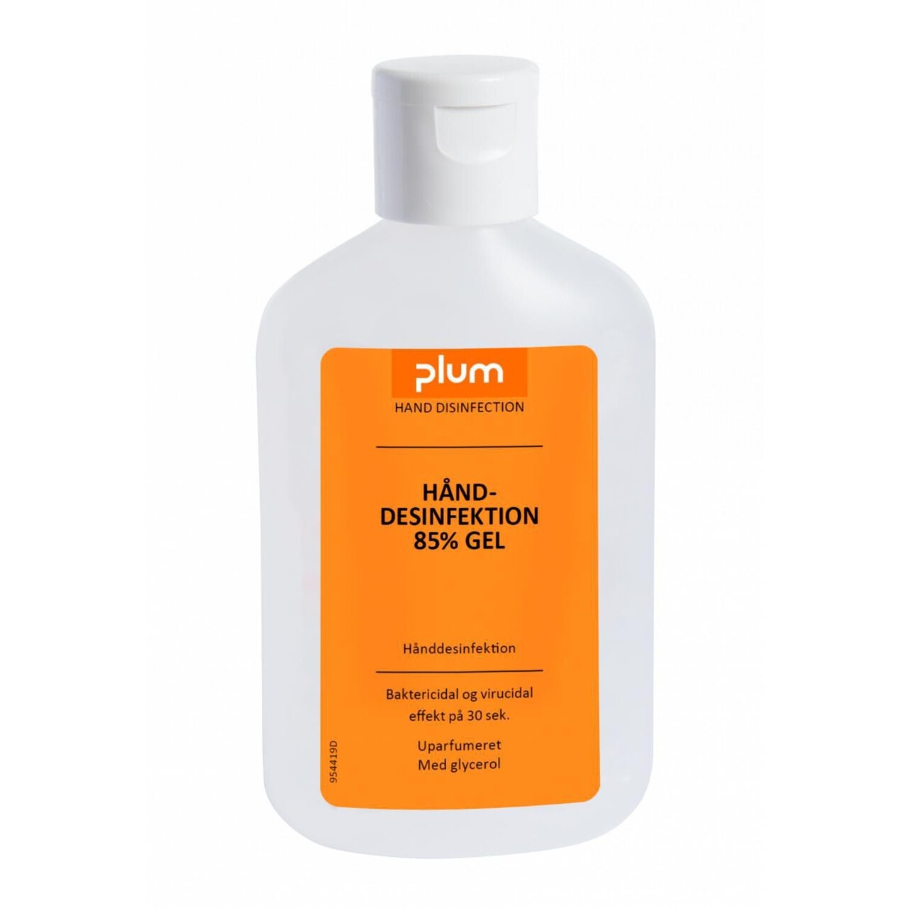 Hånddesinfektion gel Plum 85% ethanol med snaplåg 120 ml - 10 fl x 120 ml/krt