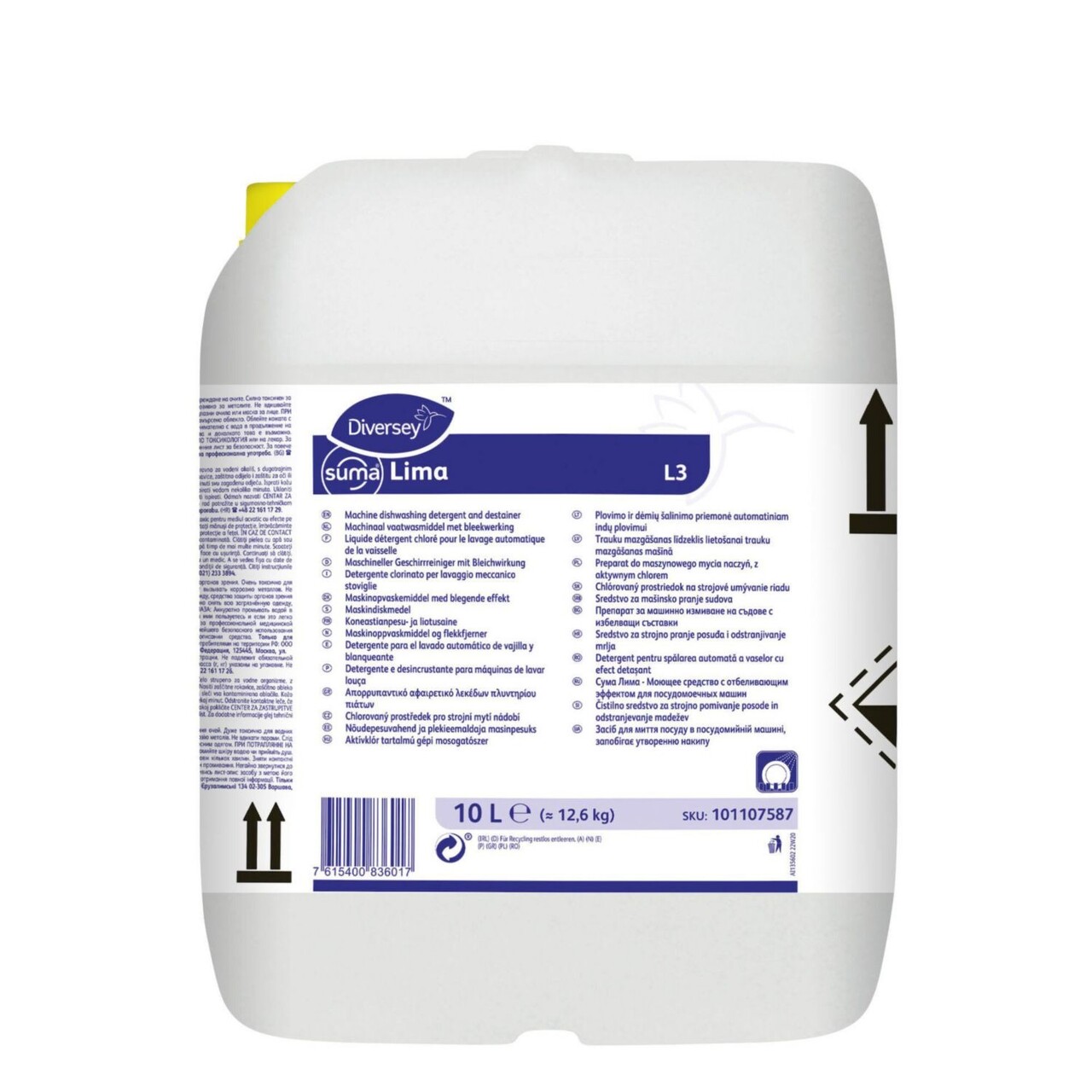 Maskinopvask Anlæg Flydende Suma Lima L3 10ltr med Klor Middel/Hårdt - 10 Ltr/dnk
