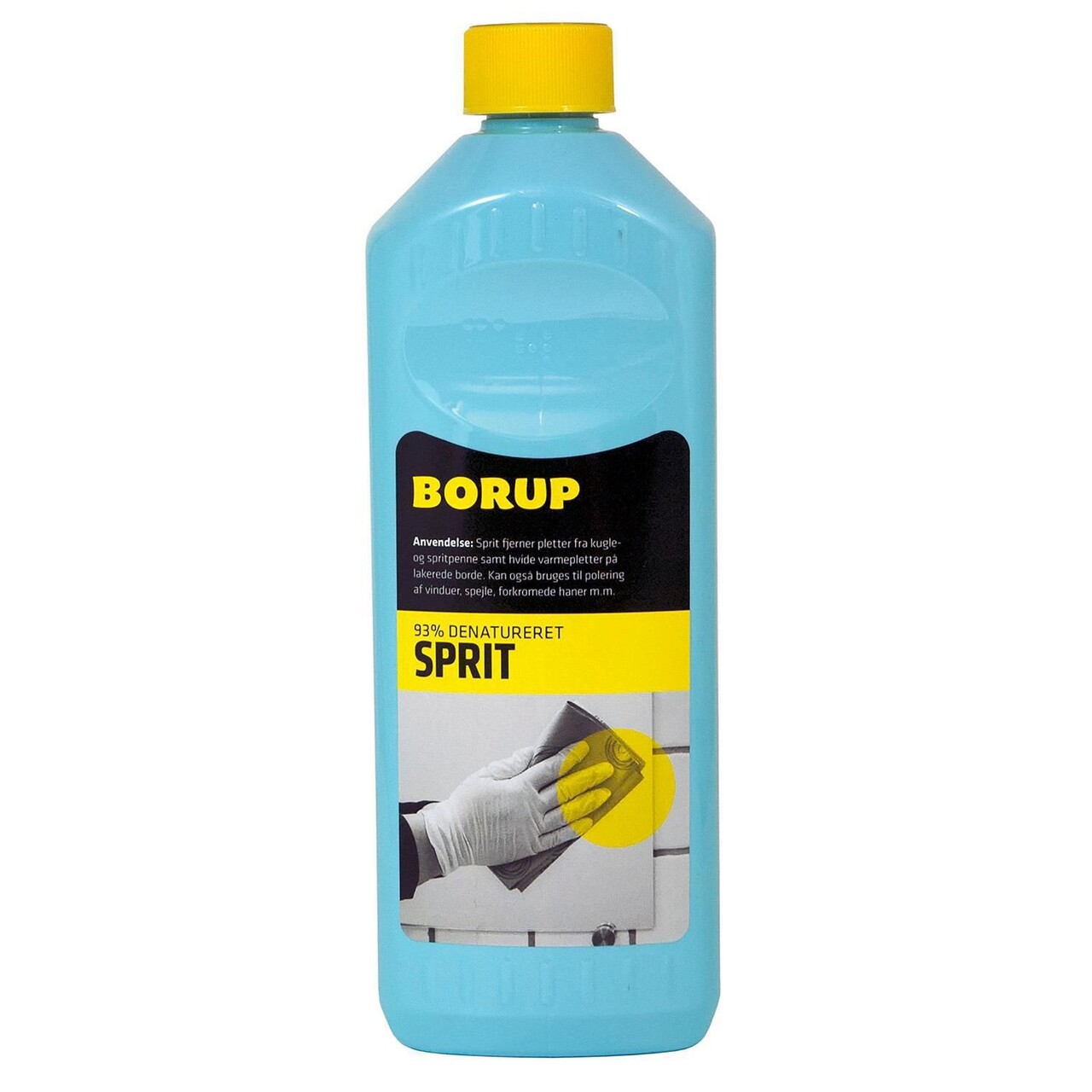 Husholdningssprit Borup Denatureret ethanol 93% 500ml Baseret på bioethanol - 8 fl x 500 ml/krt