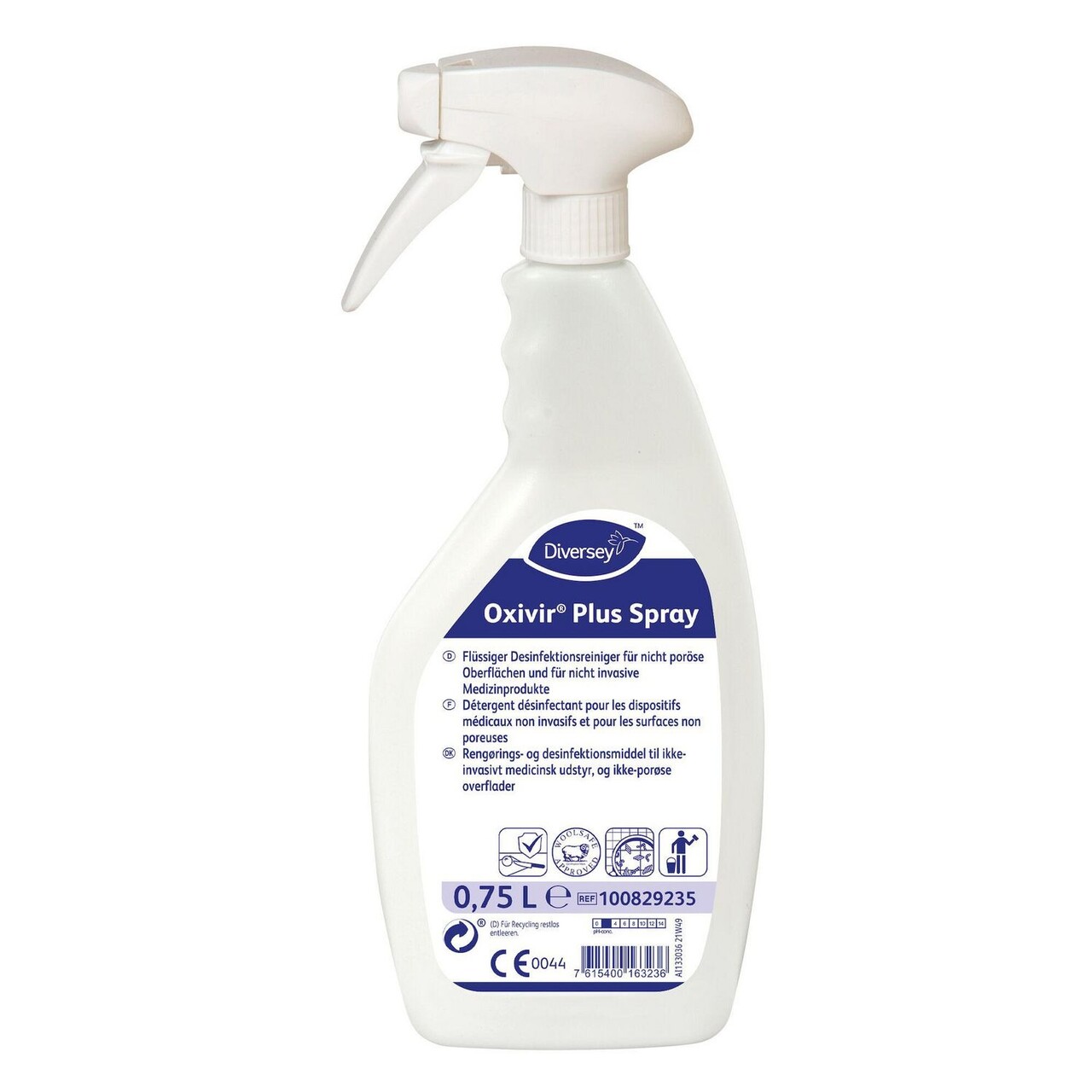 Desinfektion Oxivir Plus Spray 750ml fødevaregodkendt til overflader og udstyr - 6 fl x 750 ml/krt