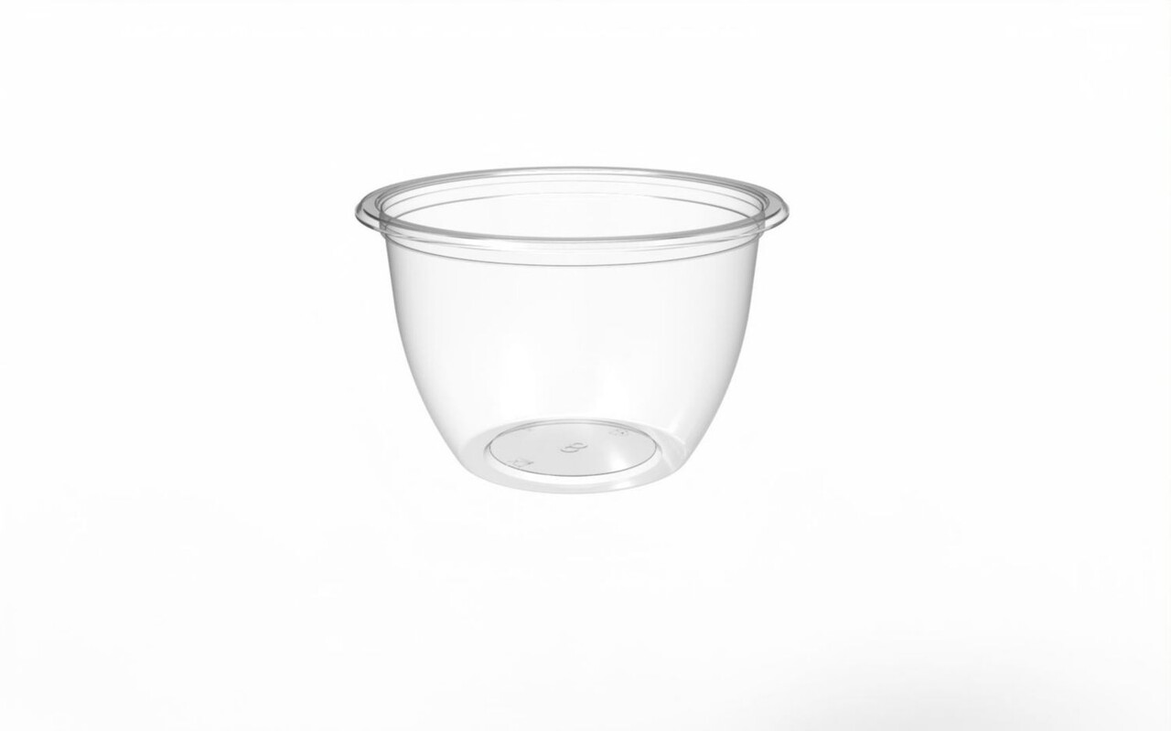 Bæger Deligreen Rund 550ml Ø129xH81mm RPET Transparent - 12 ps x 42 stk/krt
