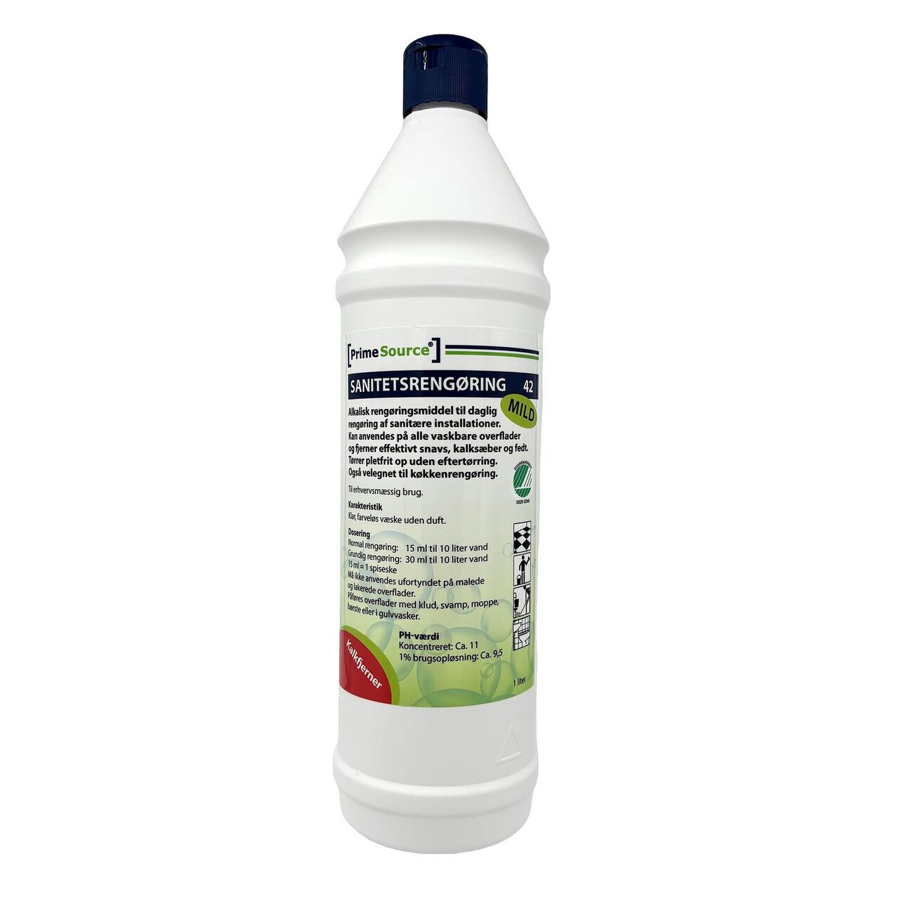 Sanitetsrengøring Alkalisk Prime Source Mild 42 1ltr u Farve/Parfume - 12 fl x 1 ltr/krt
