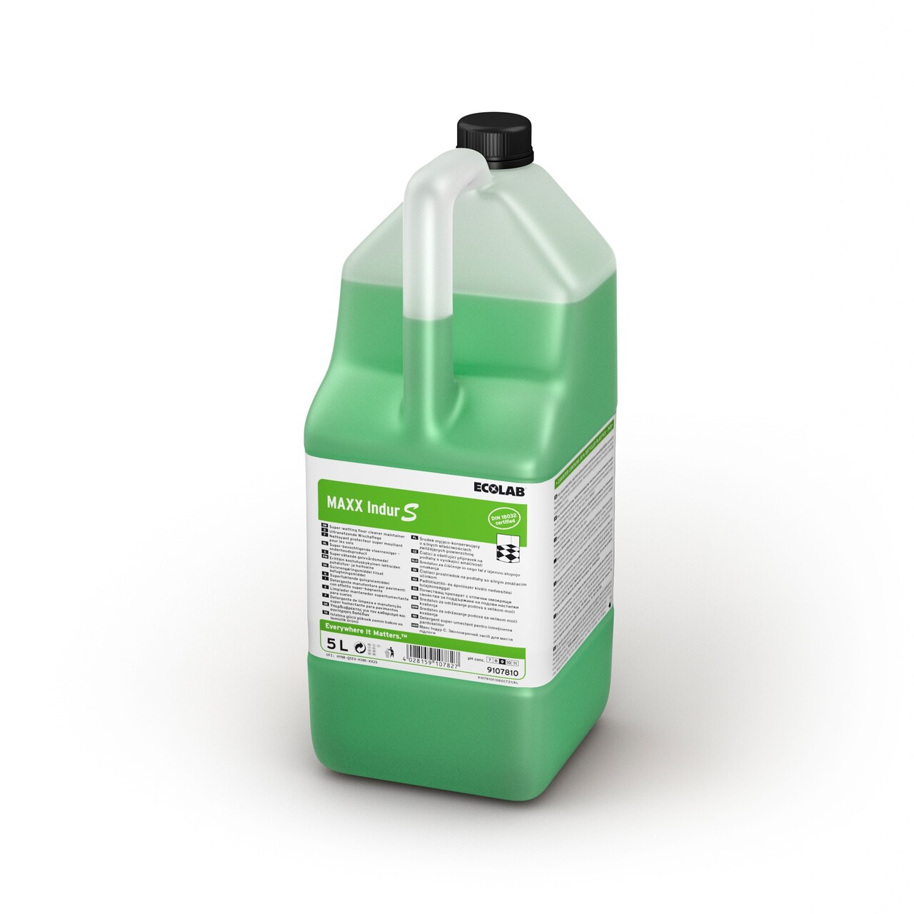 Gulvvask Vaskepleje Maxx Indur S Ecolabel C2C med Polymer/Parfume u. Voks Grøn - 2 dnk x 5 ltr/krt