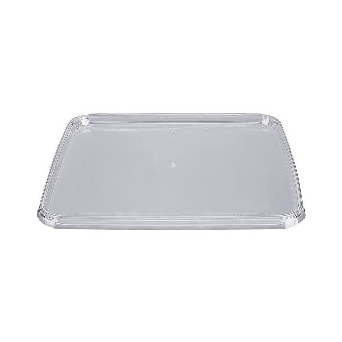 Plastlåg til 5000/3000/1500ml Bøtte L195xB195xH8mm PP Klar - 24 stk/ps