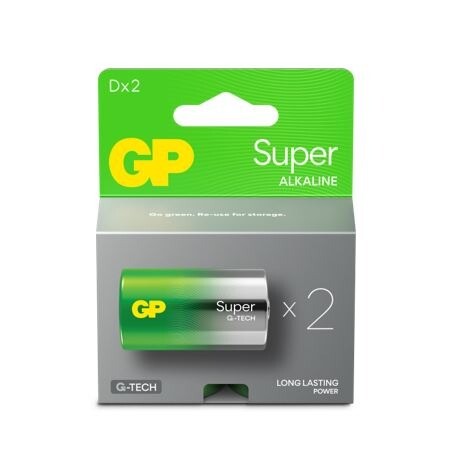 Batteri GP Super Alkaline D 2-pak - 2 stk/pk